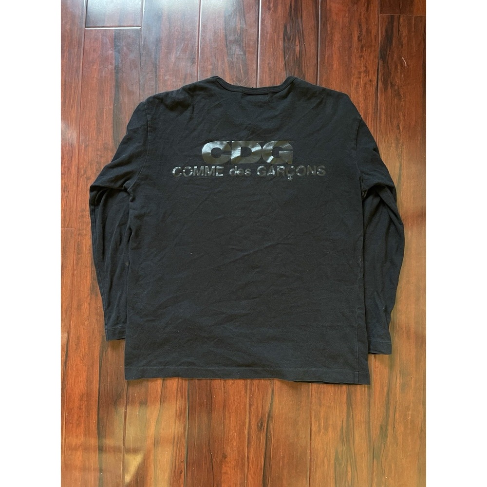 Comme des Garcons CDG Long Sleeve Tee Shirt Black Men's Size XXL Preowned